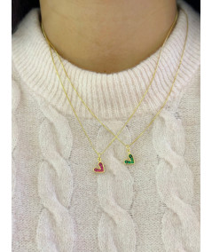 CADENA CORAZONES COLORES
