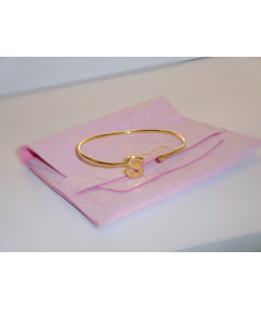 PULSERA INICIAL BRONCE CON BAÑO DE ORO