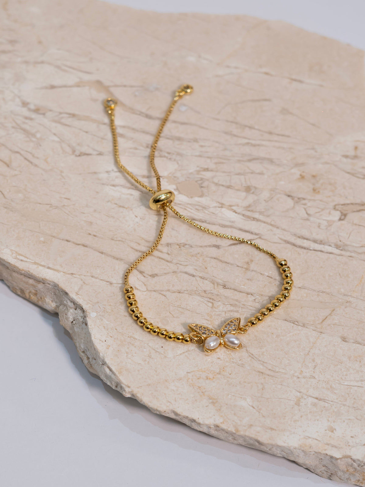 Pulsera Mariposa Perlas