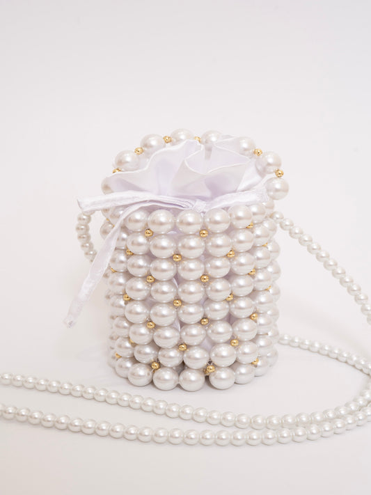 Bolso canasta perla