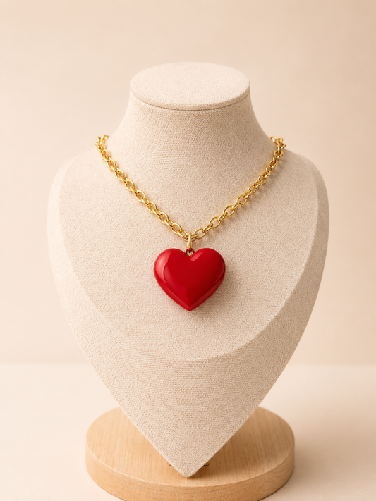 Cadena Corazón Rojo