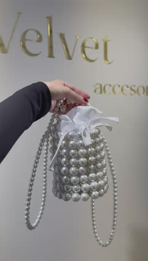Bolso canasta perla